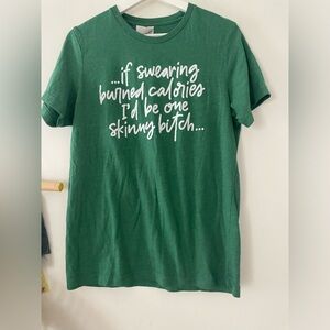 Funny swearing shirt in great condition on Bella Canvas Tee